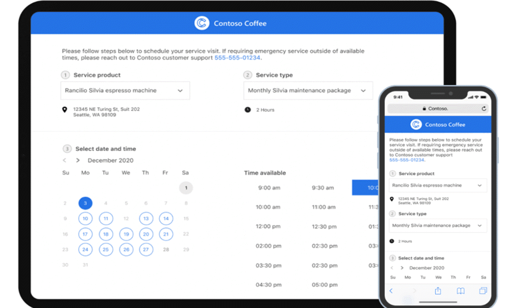 Self-scheduling options for customers
